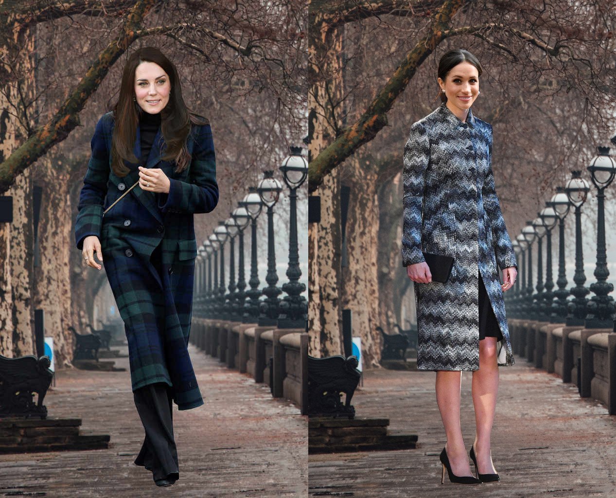 Meghan Markle, Kate Middleton, Outfit Swap, Outerwear Meghan Markle, Kate Middleton, Outfit Swap, Outerwear